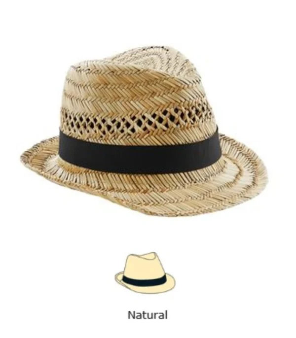 Beechfield B730 Straw Summer Trilby